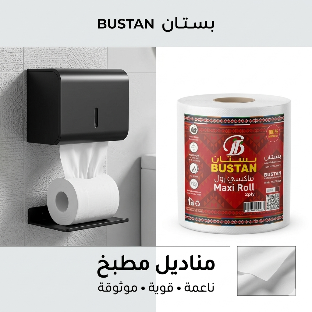 بوستان رول مناديل ماكسي طبقتين – 900 جرام × 6 قطع