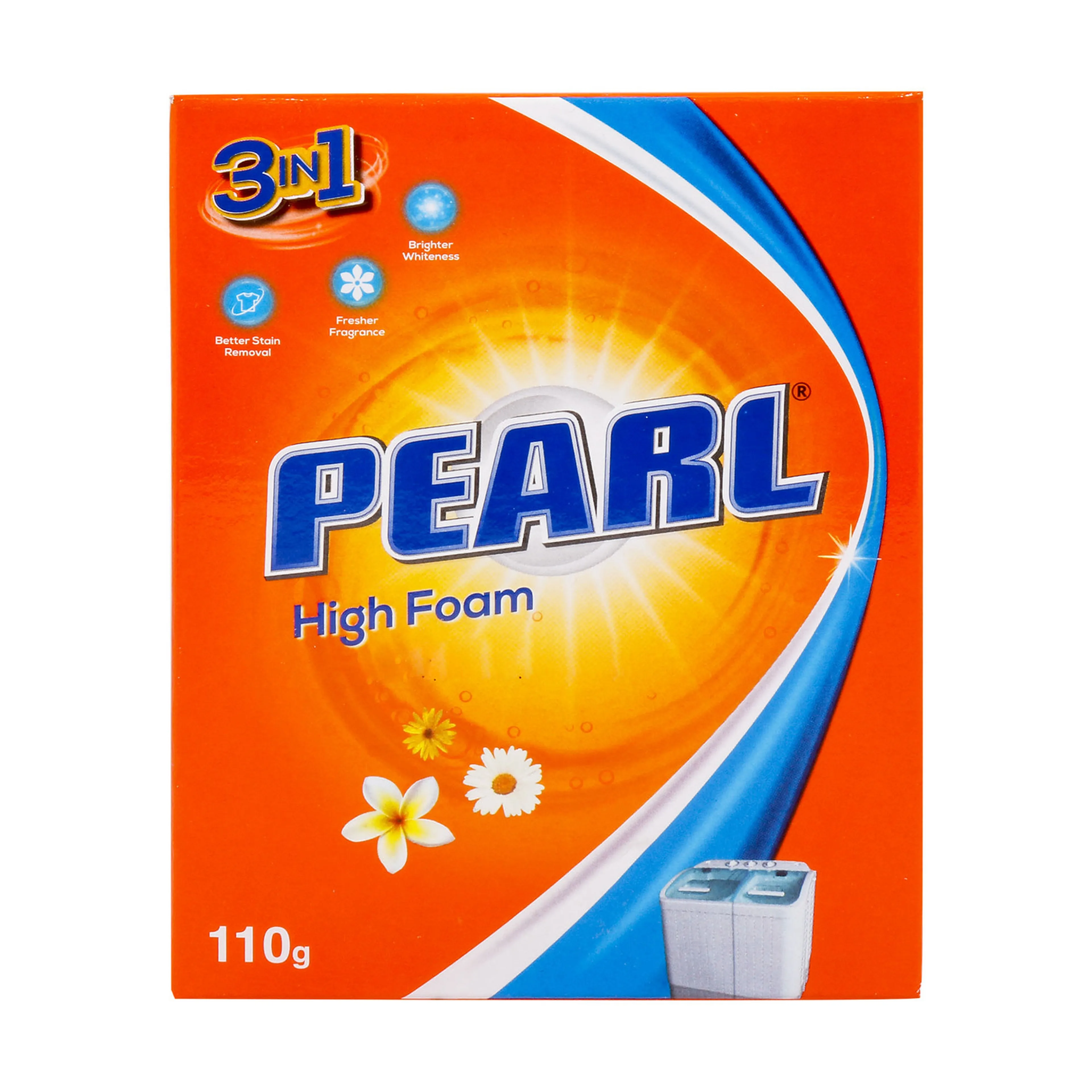 مسحوق غسيل بيرل رغوة عالية – 48 قطعة × 110 جم (كرتون)